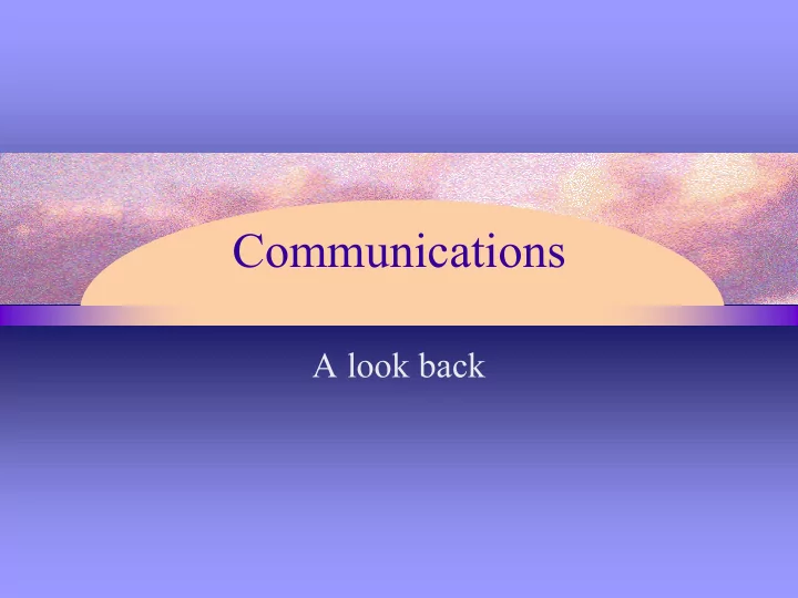 communications