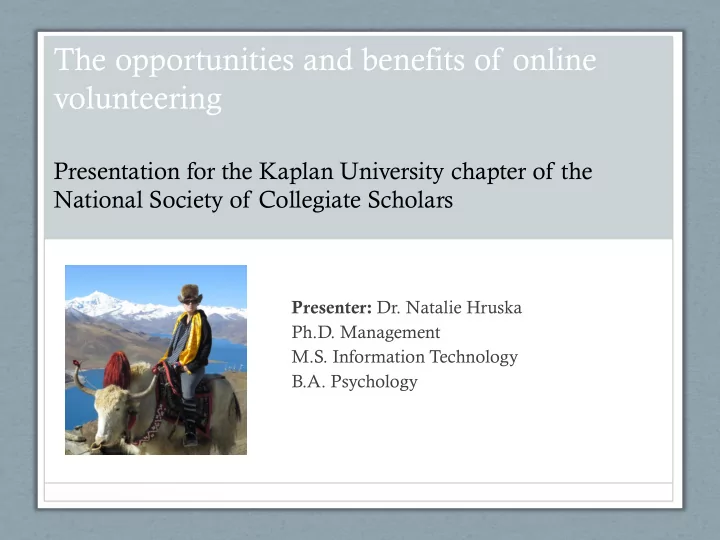 volunteering