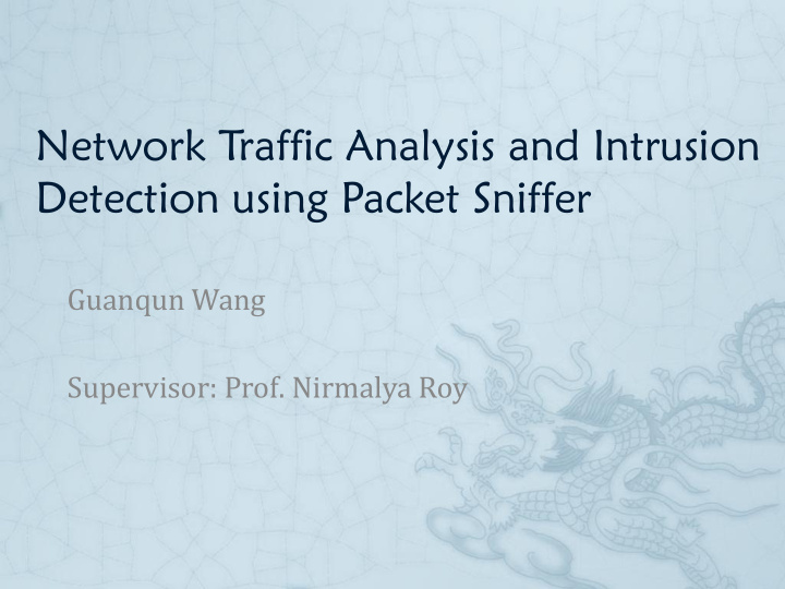 network traffic analysis and intrusion