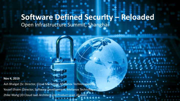software defined security reloaded