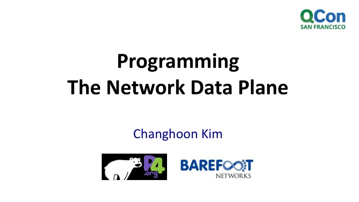 programming the network data plane