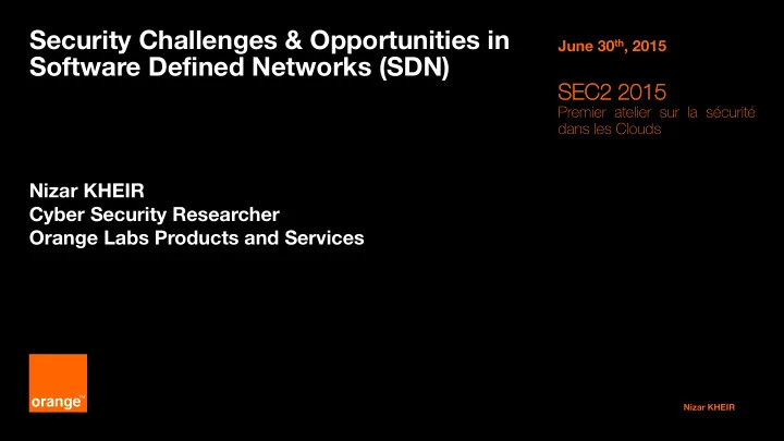 software defined networks sdn