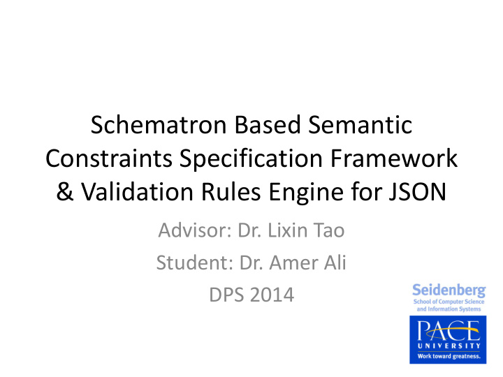 schematron based semantic constraints specification