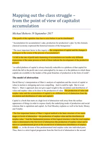 Mapping out the class struggle   from the point of view of capitalist  accumulation  Michael
