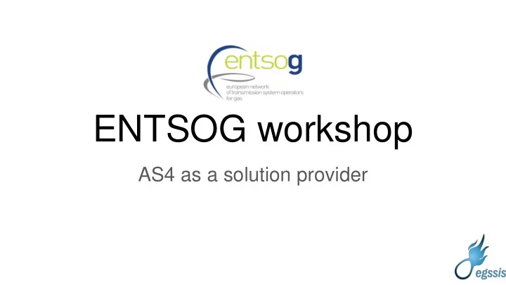 entsog workshop