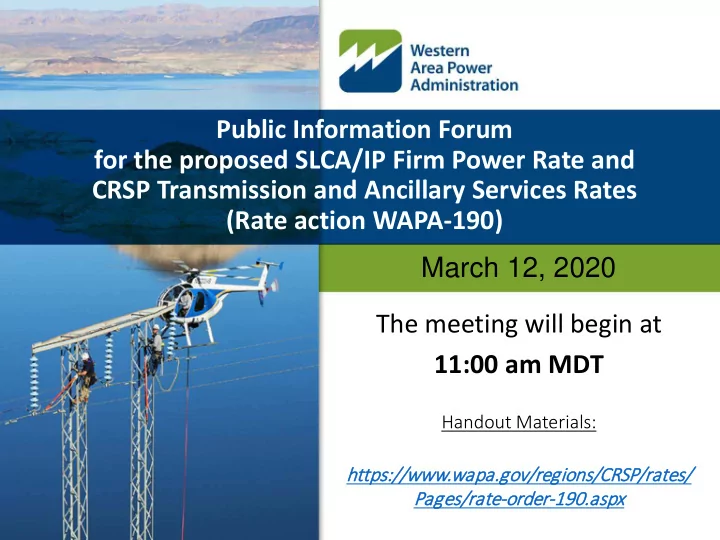 public information forum for the proposed slca ip firm