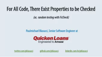 For All C  or All Code  ode,  , Ther  here Exist P  e Exist Proper  operties t  ties to be Check  o