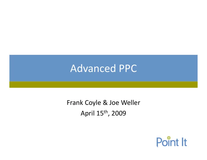 advanced ppc