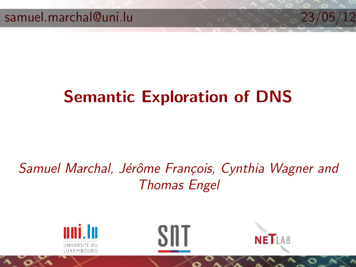 semantic exploration of dns