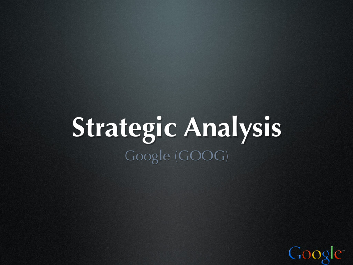 strategic analysis