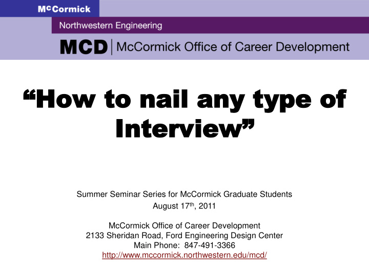 how to nail any type of interview