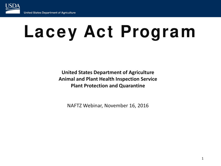 lacey act program