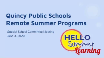 Learning  Special Education  Registered as of June 3:  Remote Summer Program  Learning  125