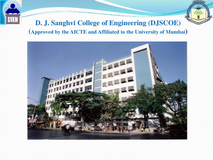 d j sanghvi college of engineering djscoe