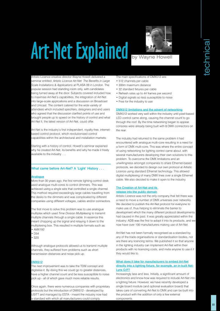 technicalfocus art net explained by wayne howell artistic