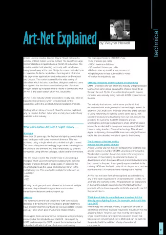 -  technicalfocus Art-Net Explained by Wayne Howell  Artistic Licence creative director Wayne
