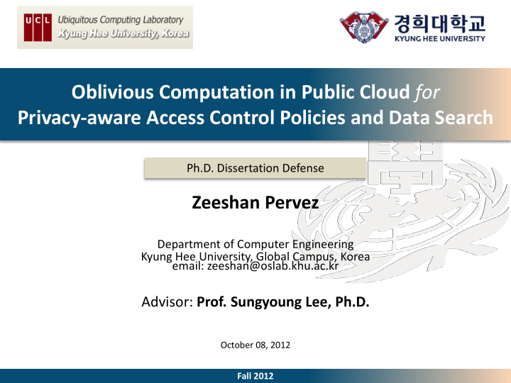 oblivious computation in public cloud for