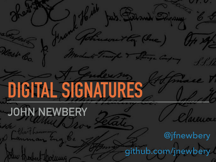 digital signatures