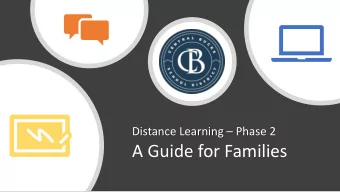 A Guide for Families  How to use this  is document:  You can navigate to an area of  f in