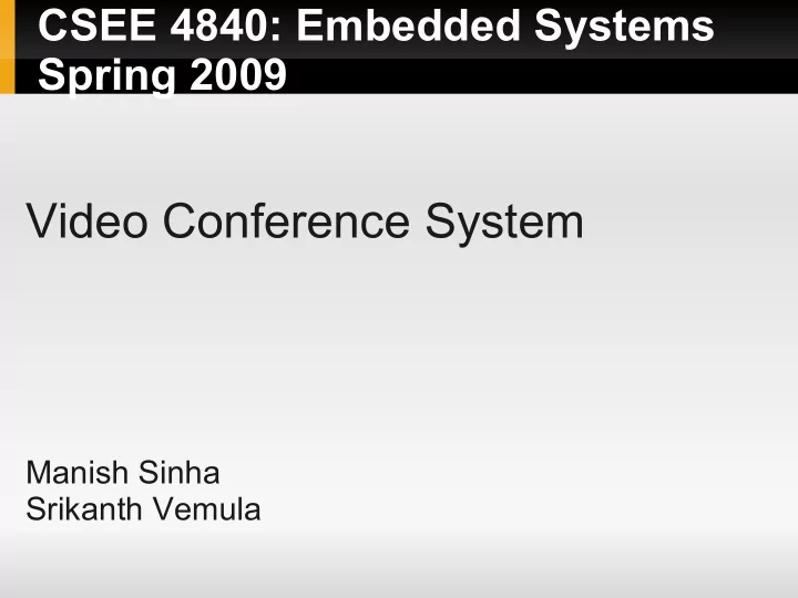 video conference system