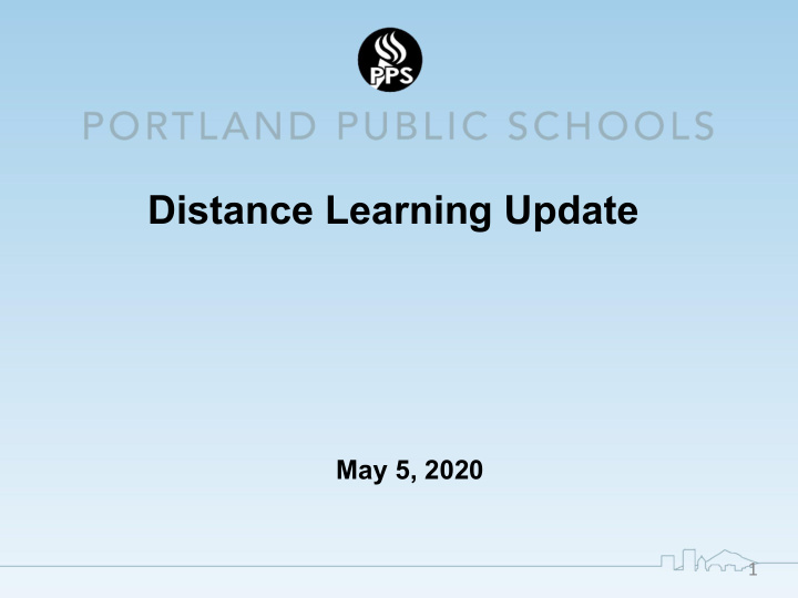 distance learning update