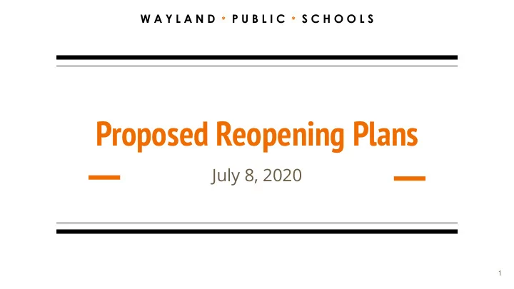 proposed reopening plans