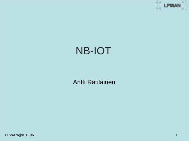 nb iot