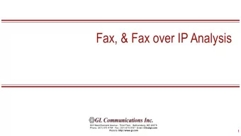 Fax, &amp; Fax over IP Analysis  818 West Diamond Avenue - Third Floor,  Gaithersburg, MD 20878