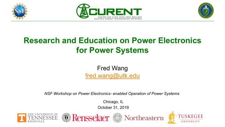 research and education on power electronics for power