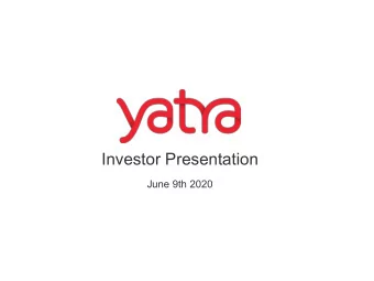 Investor Presentation  June 9th 2020  PAGE 0  Disclaimer  This presentation is for informational