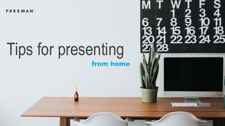 tips for presenting