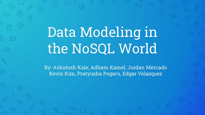 data modeling in the nosql world
