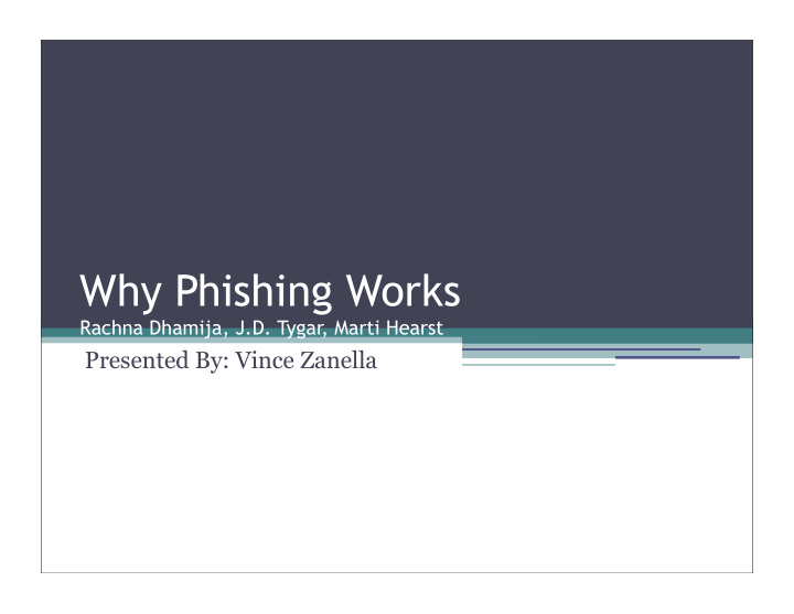 why phishing works