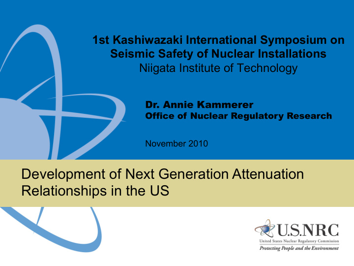 development of next generation attenuation relationships