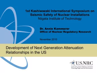 Development of Next Generation Attenuation  Relationships in the US  Background, strengths, and