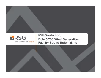 Rule 5.700 Wind Generation  Facility Sound Rulemaking  Introduction  Eddie Duncan, Director