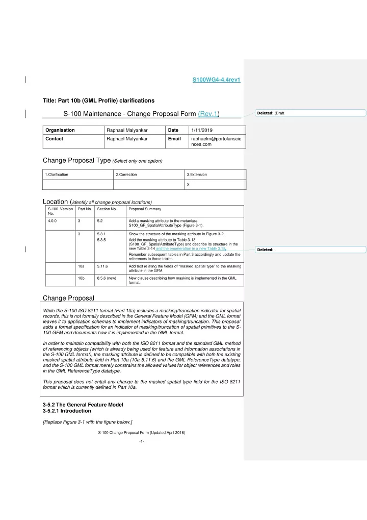 s 100 maintenance change proposal form rev 1