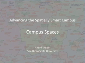 Campus  Spaces       Andr  Skupin   San  Diego  State  University
