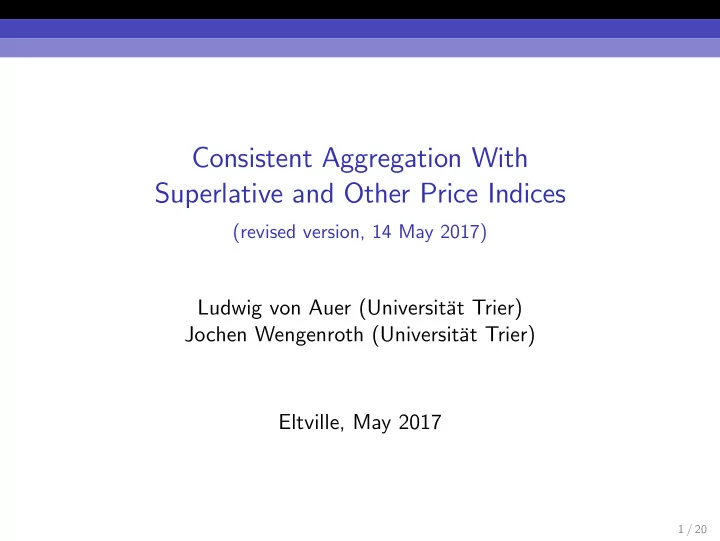 consistent aggregation with superlative and other price