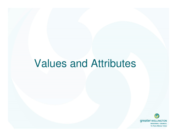 values and attributes what is a value