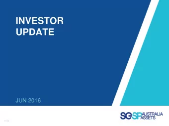 INVESTOR  UPDATE  JUN 2016  Presenters  2 Joanne Pearson  Chief Financial Officer Michael Zhong