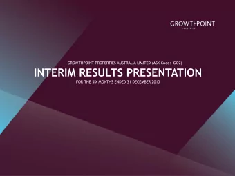 INTERIM RESULTS PRESENTATION  FOR THE SIX MONTHS ENDED 31 DECEMBER 2010  DISCLAIMER  Every effort