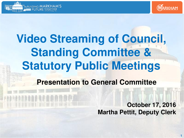 video streaming of council