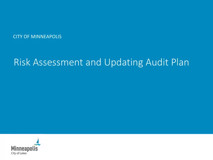 risk assessment and updating audit plan contents
