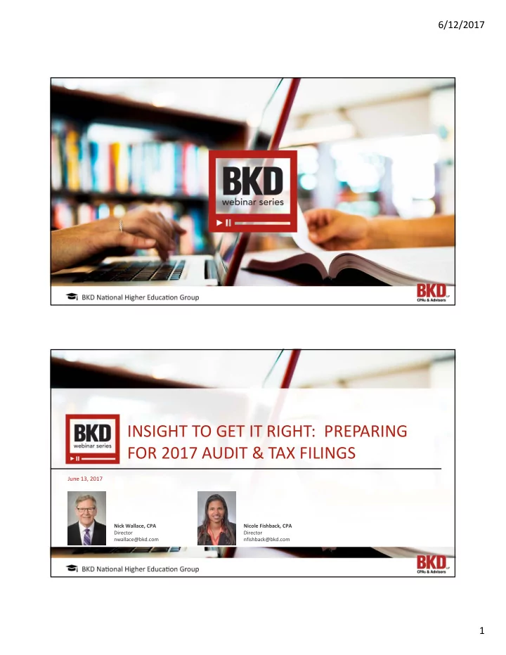 insight to get it right preparing for 2017 audit tax