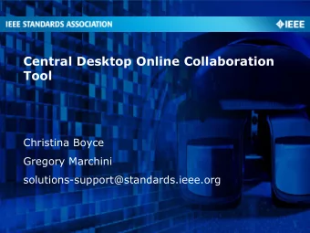 Central Desktop Online Collaboration  Tool  Christina Boyce  Gregory Marchini