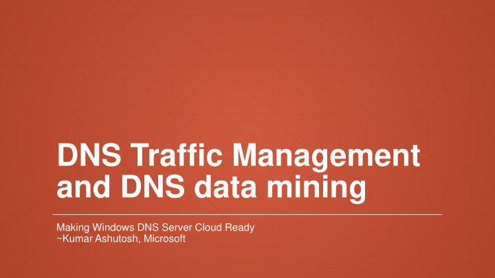 and dns data mining