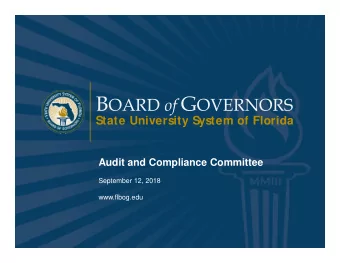 CAEs  www.flbog.edu B OARD of G OVERNORS  State University System of Florida     2  FLORIDA AUDITOR