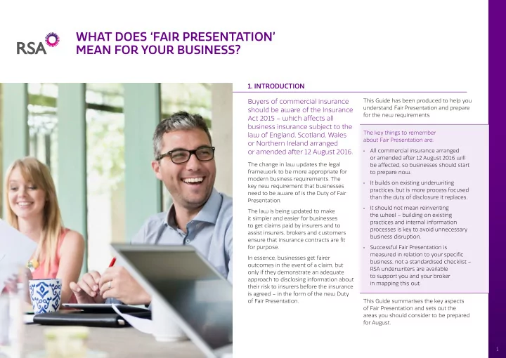 what does fair presentation mean for your business