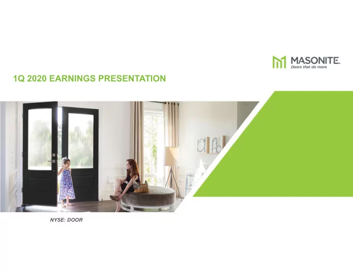 1q 2020 earnings presentation